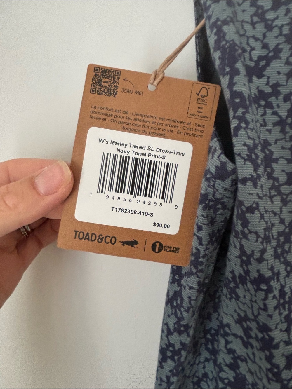 Toad and Co Blue Floral Marley Tiered Tank Dress Size Small NWT - Picture 6 of 6